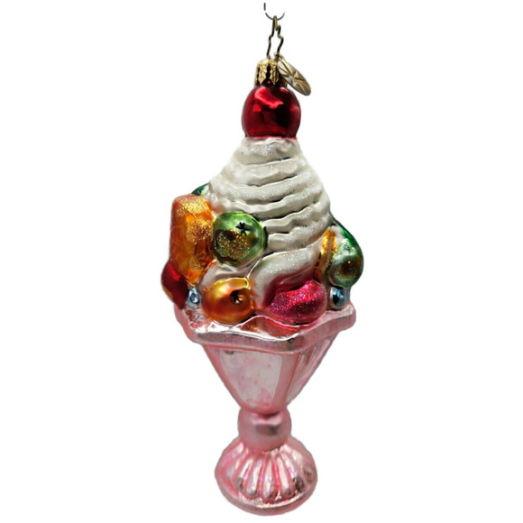 Christopher Radko Tutti Frutti Ice Cream Cone Christmas Tree Ornament 01-0383-0 - Picture 1 of 9